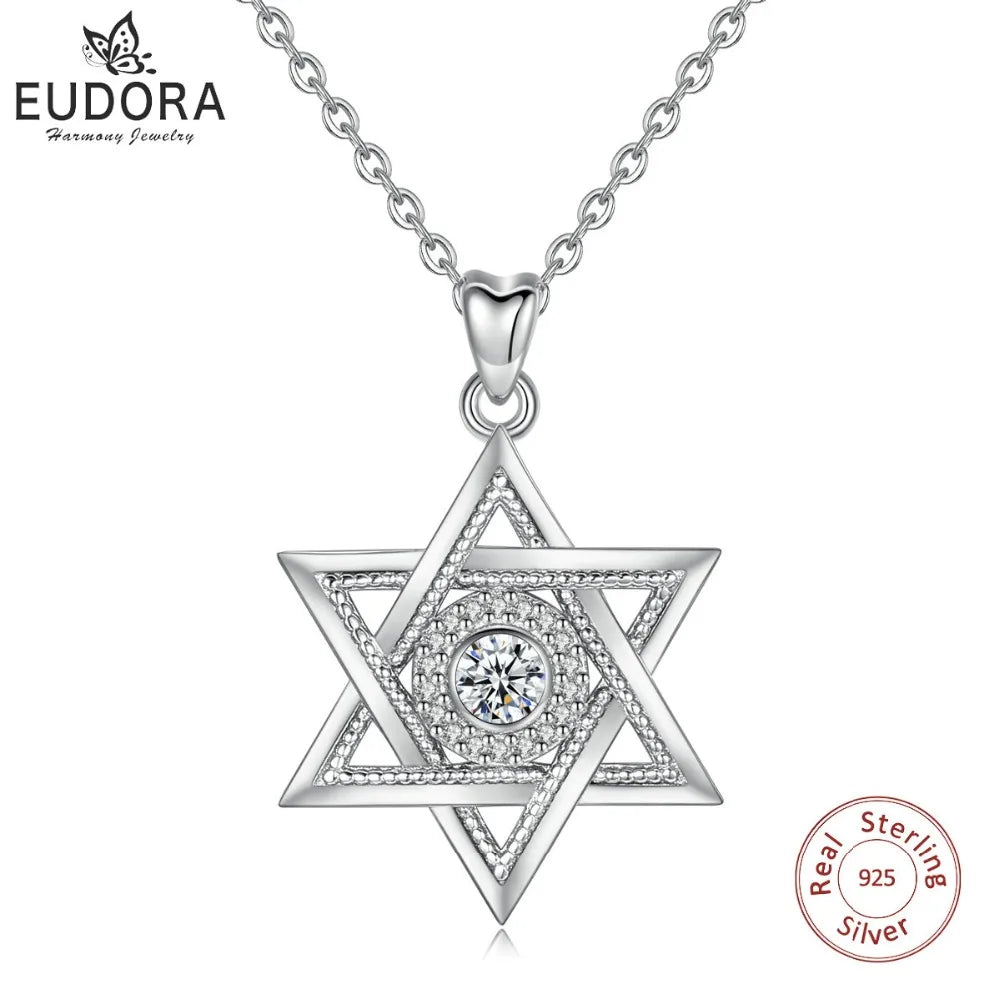 Video – Anhänger Davidstern aus 925er Sterlingsilber und Zirkonia