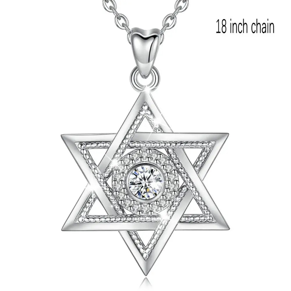 Video – Anhänger Davidstern aus 925er Sterlingsilber und Zirkonia