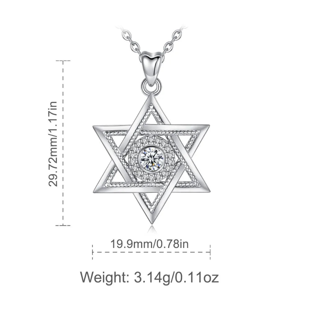 Video – Anhänger Davidstern aus 925er Sterlingsilber und Zirkonia