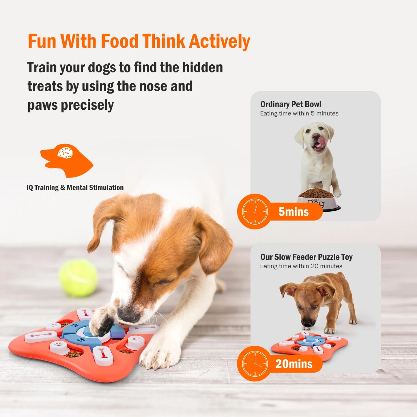 Dog Puzzle Toy for IQ Training & Mental Enrichment, feeder