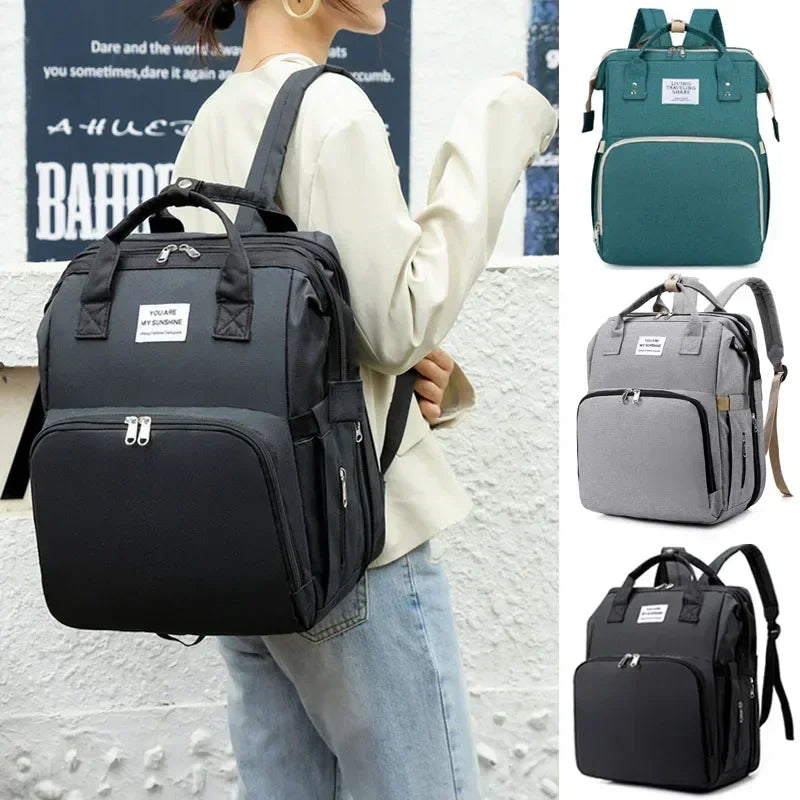 Video Multifunktions-Wickeltasche Rucksack mit Wickelunterlage