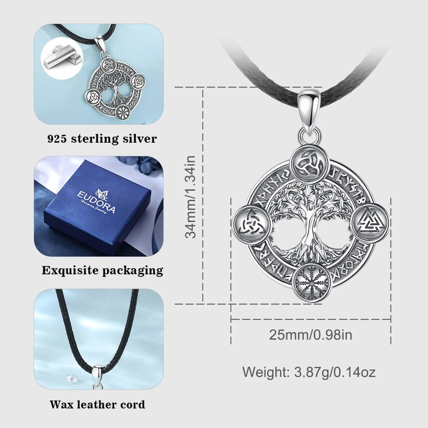 Video – Halskette mit Lebensbaum aus 925er Sterlingsilber