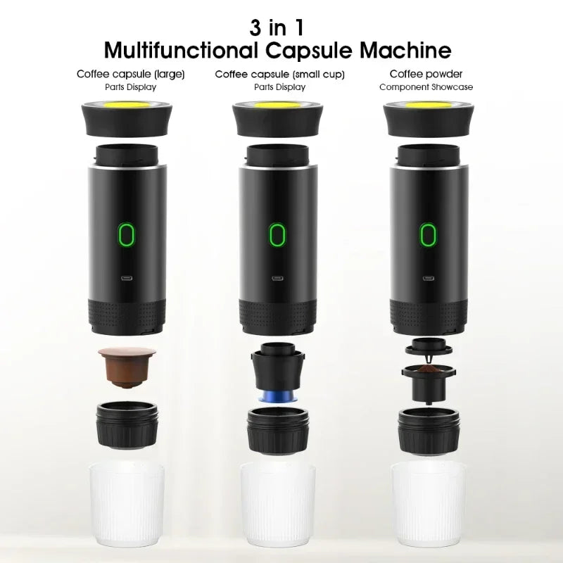 (Nescafé, Dolce Gusto, gemahlener Kaffee) Kabellose tragbare 3-in-1-Kaffeemaschine mit mehreren Kapseln