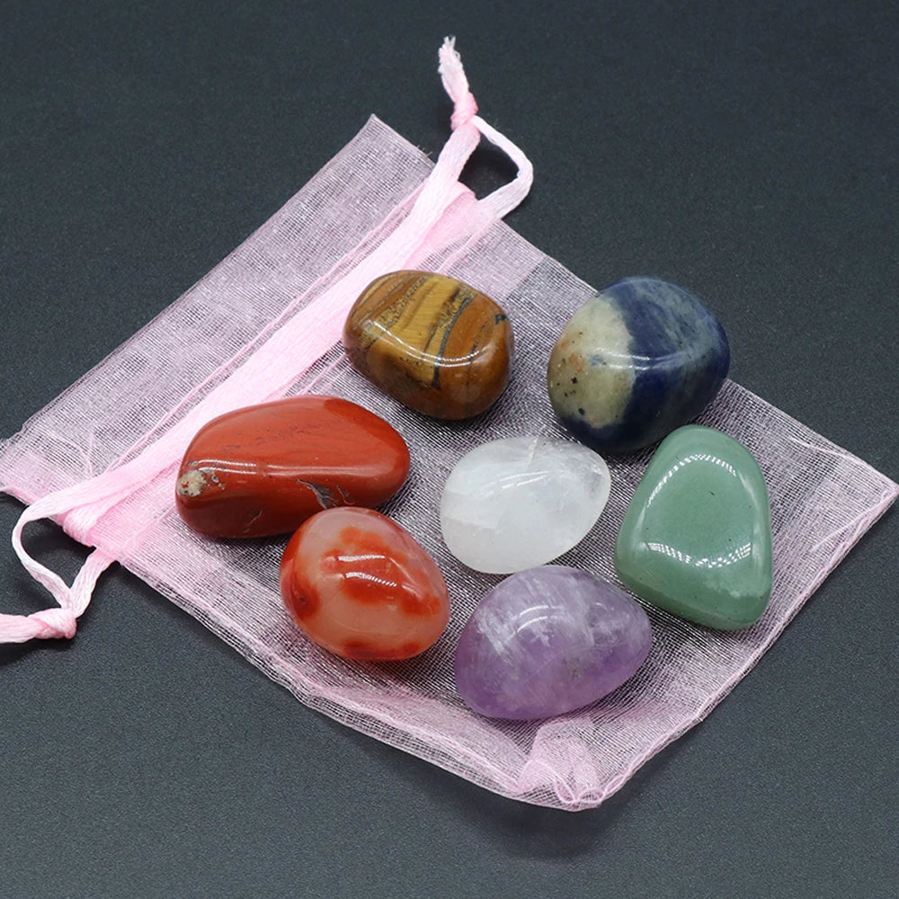 Natural Crystal Chakra Set – Energy Healing & Meditation Stones Collection