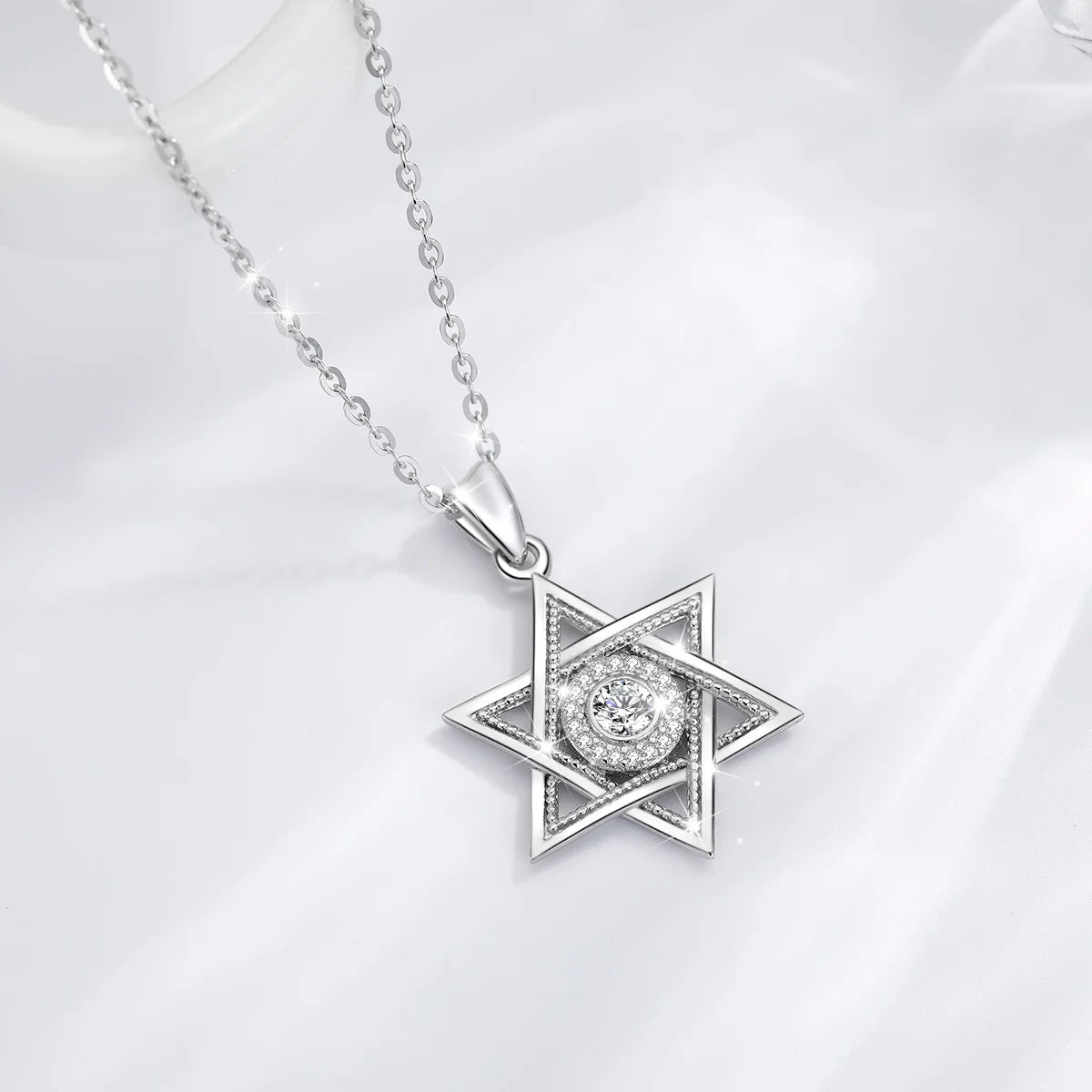 Video – Anhänger Davidstern aus 925er Sterlingsilber und Zirkonia