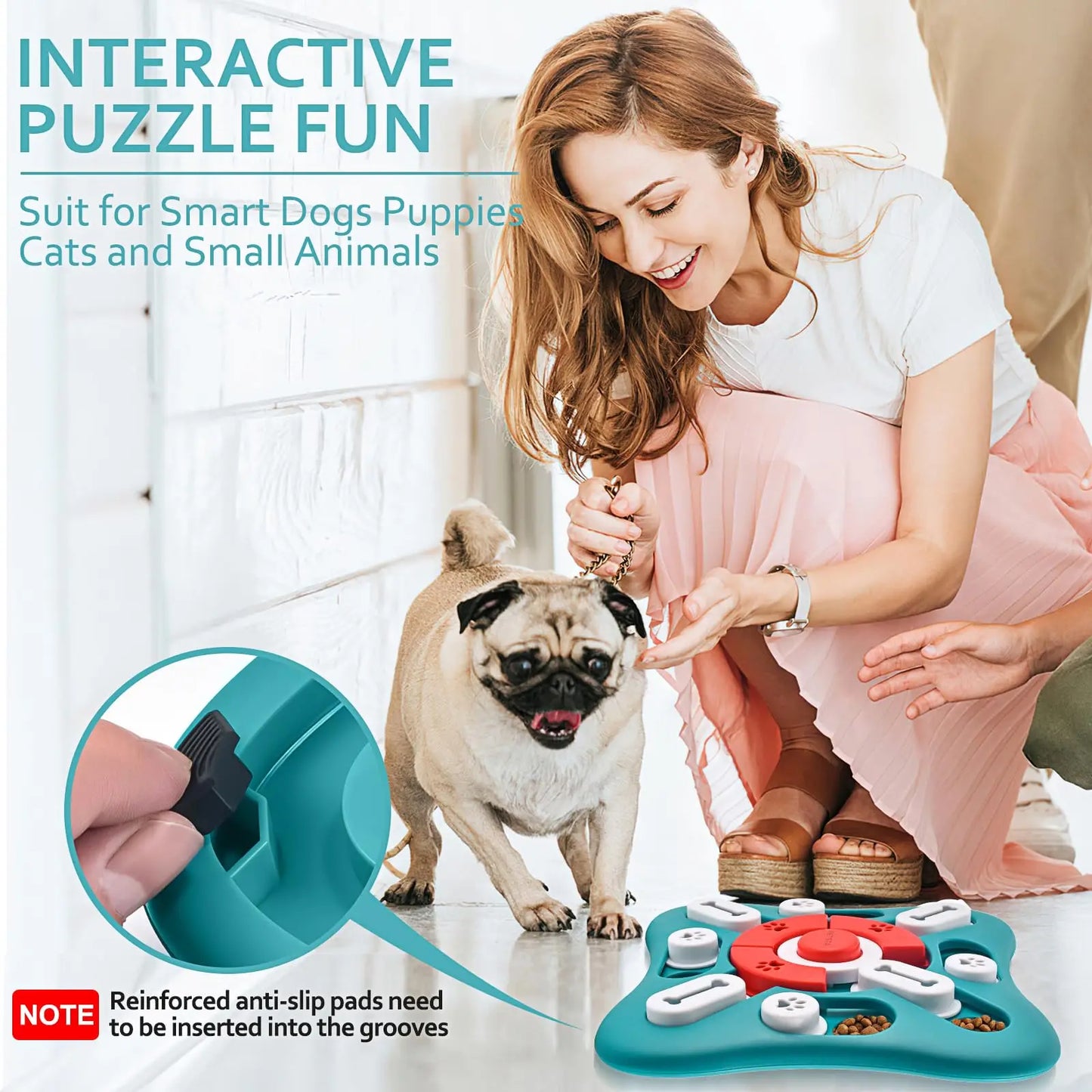 Interactive Dog Puzzle Toy – Treat Dispenser for Mental Stimulation & Training