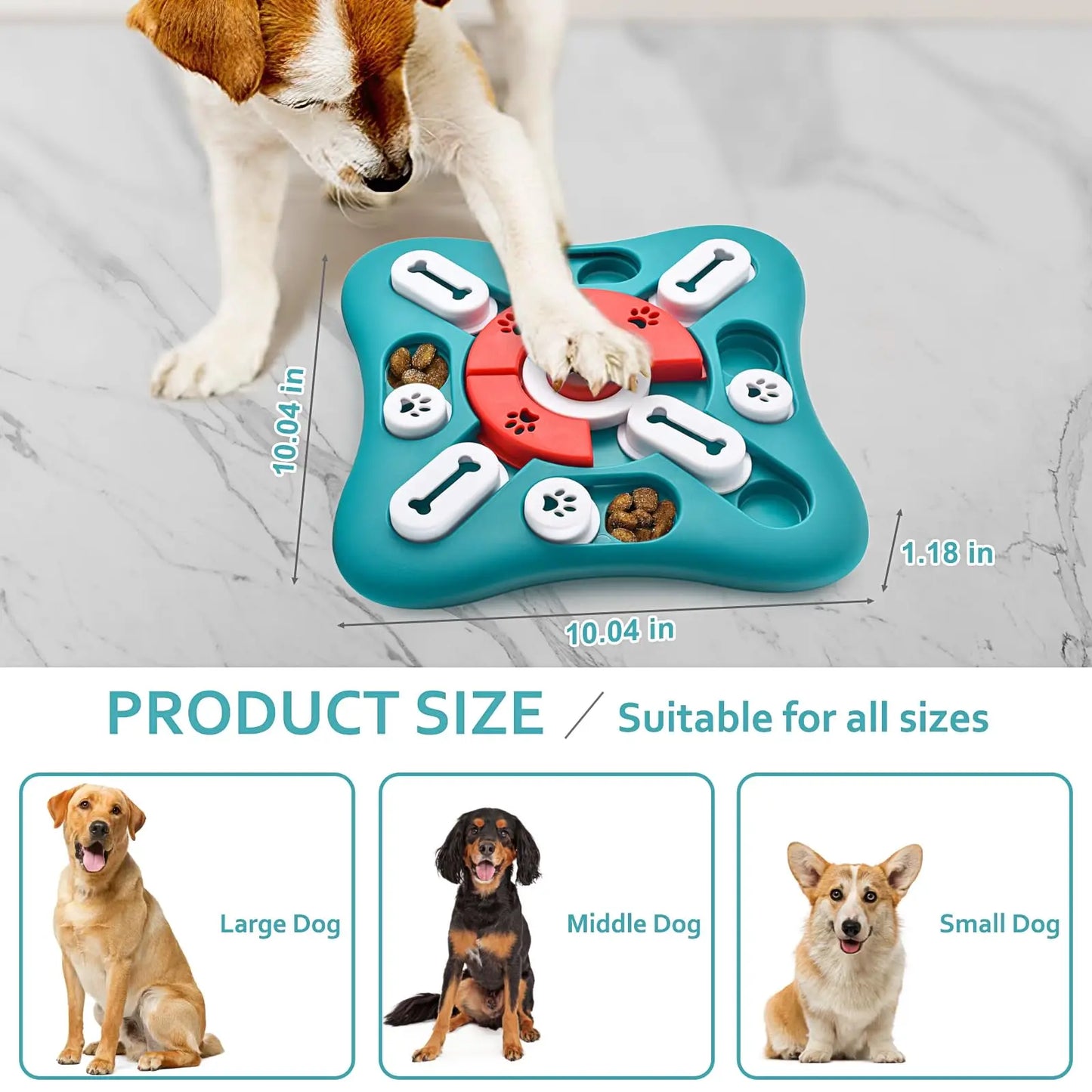 Interactive Dog Puzzle Toy – Treat Dispenser for Mental Stimulation & Training