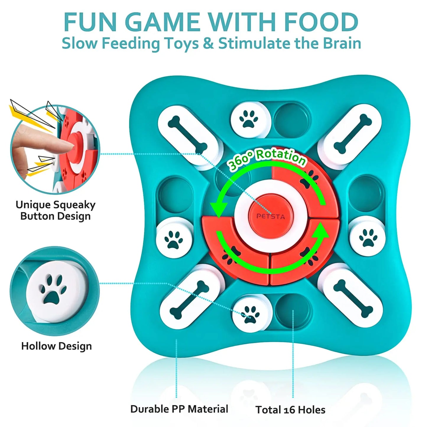 Interactive Dog Puzzle Toy – Treat Dispenser for Mental Stimulation & Training
