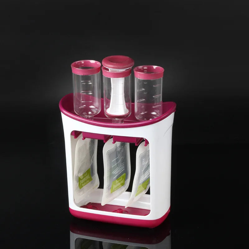 Complementary Food Squeeze Station with 10pcs Squeeze Bags Baby Food Dispenser