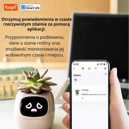 Tuya Ivy Smart Planter – inteligentna doniczka z 49 ekspresjami, 7 czujnikami i układami AI.