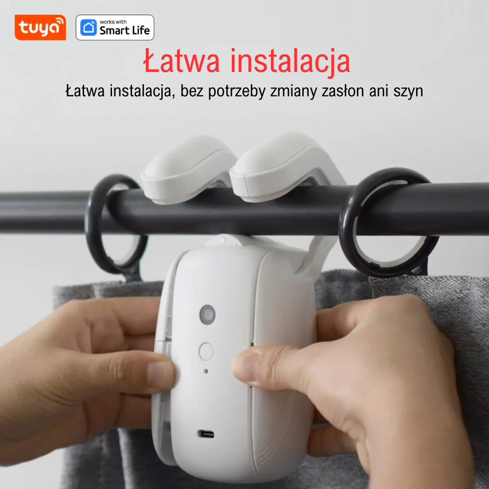 Tuya Smart Curtain Robot – Bluetooth, sterowanie aplikacją, Pull-to-Start, udźwig 8 kg
