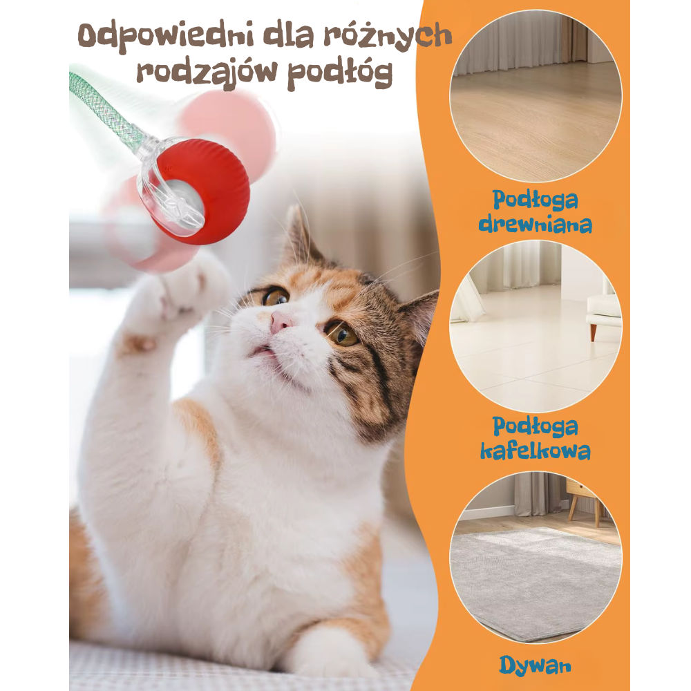 Interaktywna, ładowalna inteligentna zabawka dla zwierząt