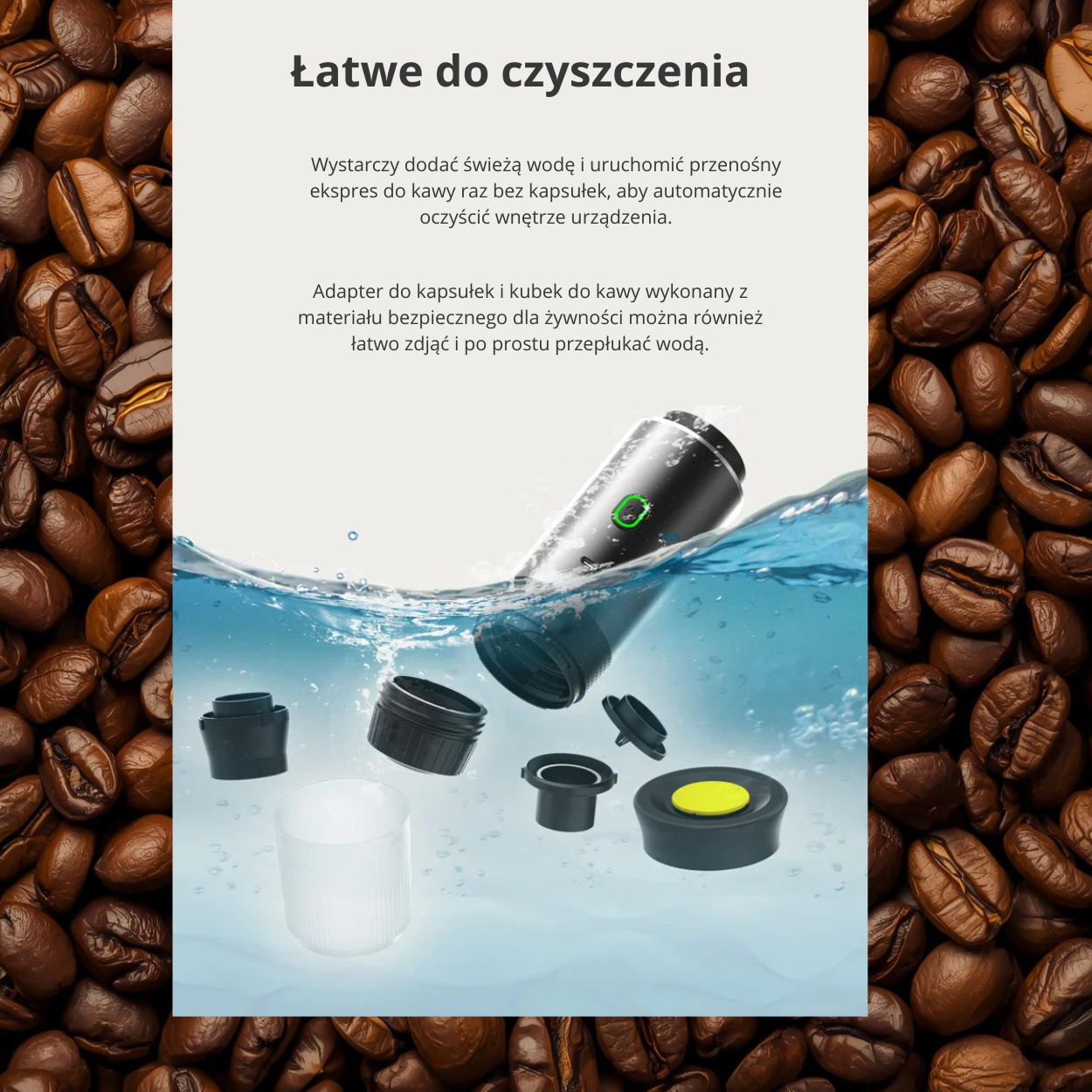 Bezprzewodowy, elektryczny, przenośny ekspres do kawy 3-w-1 – Espresso – Dolce Gusto – Nespresso