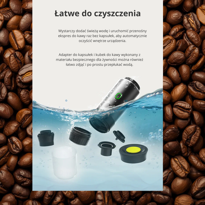 Bezprzewodowy, elektryczny, przenośny ekspres do kawy 3-w-1 – Espresso – Dolce Gusto – Nespresso