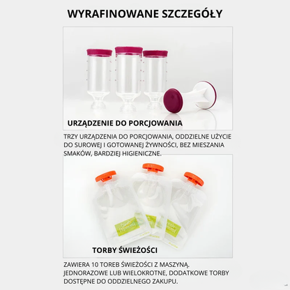 Stacja do wyciskania uzupełniających pokarmów dla niemowląt