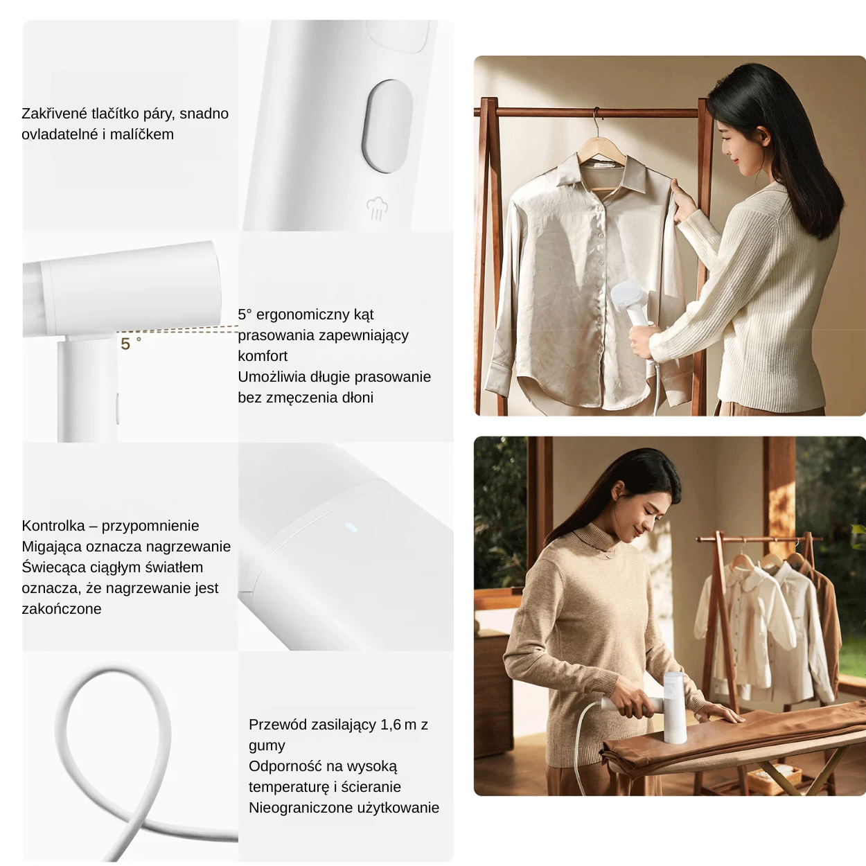 XIAOMI Mijia 2 – Składany ręczny parowy żelazko do ubrań, przenośne