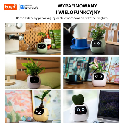 Tuya Ivy Smart Planter – inteligentna doniczka z 49 ekspresjami, 7 czujnikami i układami AI.