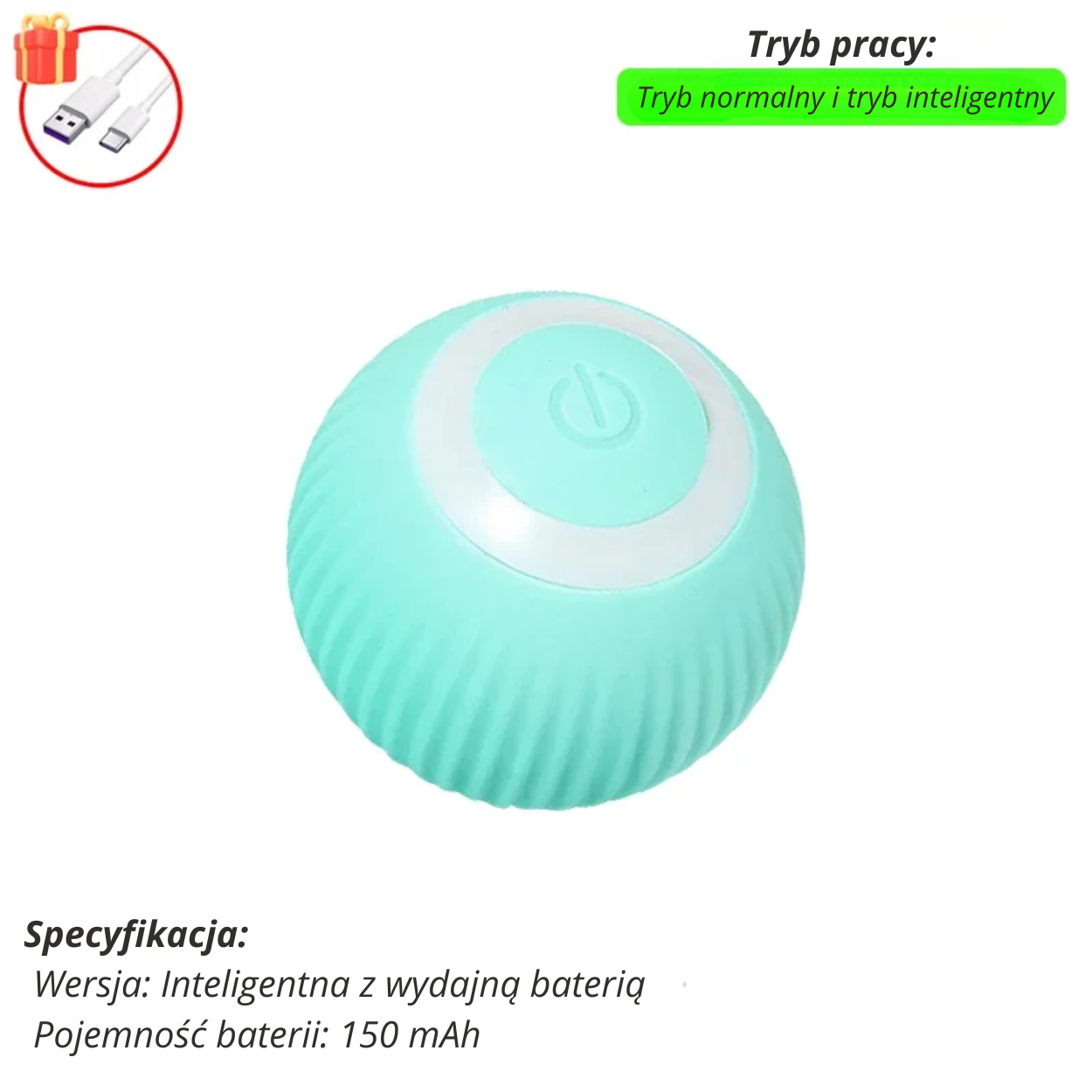 Interaktywna, ładowalna inteligentna zabawka dla zwierząt