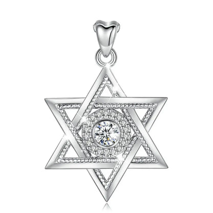 Video – Anhänger Davidstern aus 925er Sterlingsilber und Zirkonia
