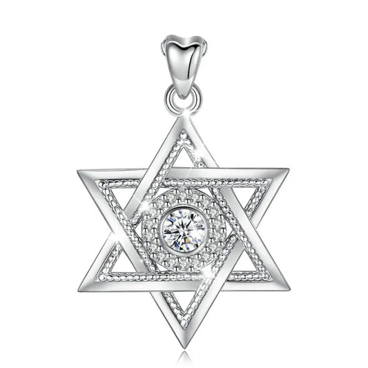 Video – Anhänger Davidstern aus 925er Sterlingsilber und Zirkonia