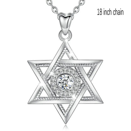 Video – Anhänger Davidstern aus 925er Sterlingsilber und Zirkonia