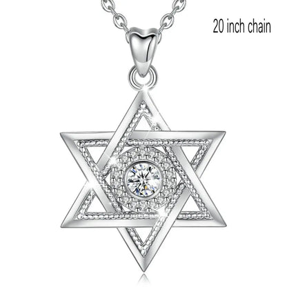 Video – Anhänger Davidstern aus 925er Sterlingsilber und Zirkonia