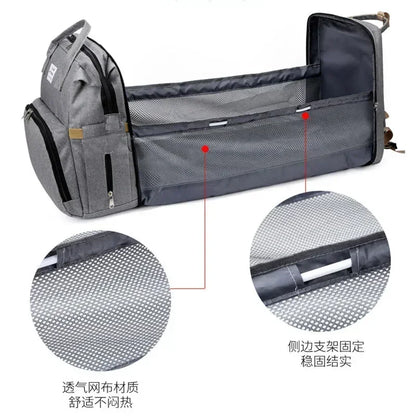 Video Multifunktions-Wickeltasche Rucksack mit Wickelunterlage