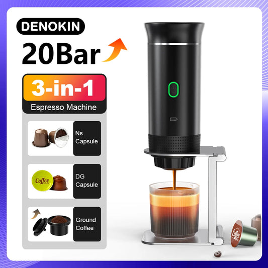 Wireless Electric Portable  Coffee Machine 3-in-1 Espresso - Dolce Gusto - Nespresso