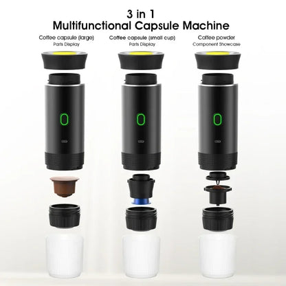(Nescafé, Dolce Gusto, gemahlener Kaffee) Kabellose tragbare 3-in-1-Kaffeemaschine mit mehreren Kapseln