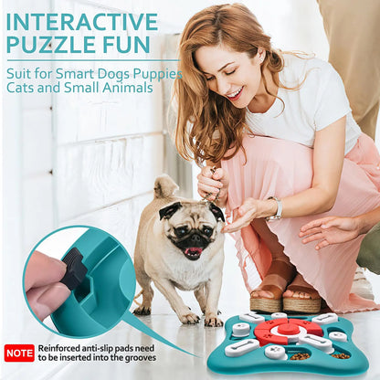 Interactive Dog Puzzle Toy – Treat Dispenser for Mental Stimulation & Training