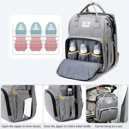 Video Multifunktions-Wickeltasche Rucksack mit Wickelunterlage