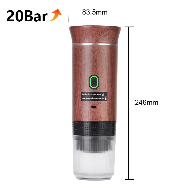 Wireless Electric Portable  Coffee Machine 3-in-1 Espresso - Dolce Gusto - Nespresso