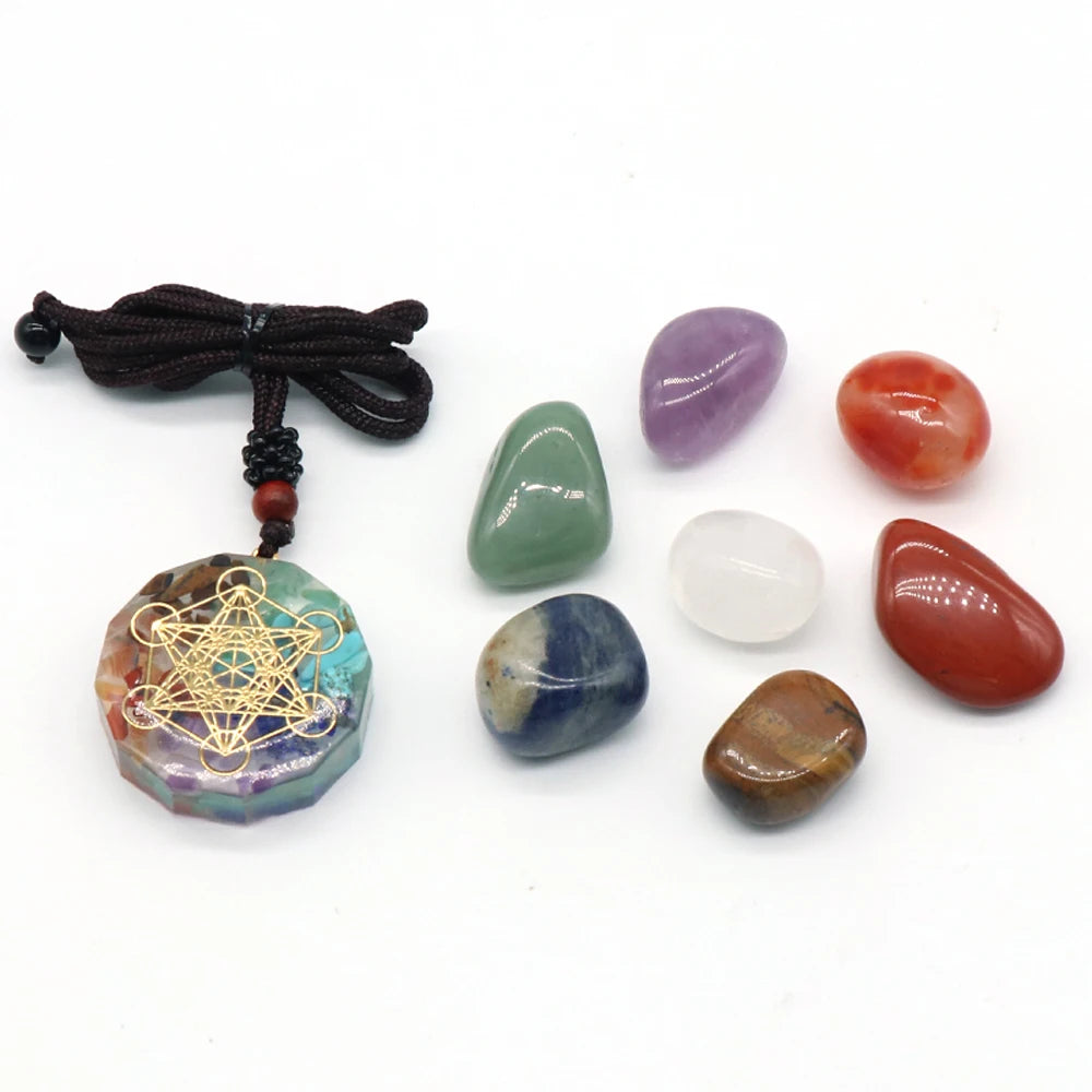 Natural Crystal Chakra Set – Energy Healing & Meditation Stones Collection