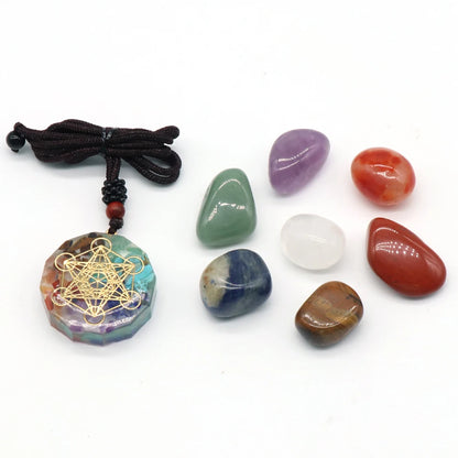 Natural Crystal Chakra Set – Energy Healing & Meditation Stones Collection