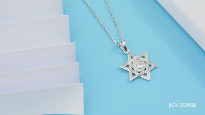 Video – Anhänger Davidstern aus 925er Sterlingsilber und Zirkonia
